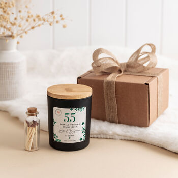 Emerald 55 Years Candle Personalised Gift, 7 of 7