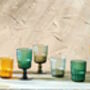 Colourful Ribbed Wine And Water Glasses, thumbnail 2 of 2