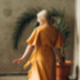 Long Bohemian Wrap Linen Dress With Frill Details, thumbnail 6 of 12