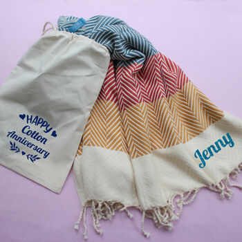 Personalised Soft Cotton Throw, Gift For Her, 2 of 11