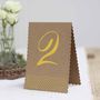 Set Of 12 Brown Card Table Numbers, thumbnail 1 of 7