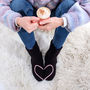 Hidden Love Heart Crochet Slipper Socks, thumbnail 3 of 12