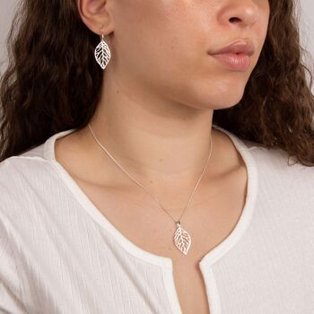 Personalised Recycled Sterling Silver Oak Leaf Pendant, 2 of 7