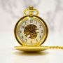 Gold Engraved Pocket Watch With Antique Style Back, thumbnail 2 of 5