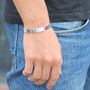 Handmade Men's Solid Sterling Silver Bracelet, thumbnail 1 of 12