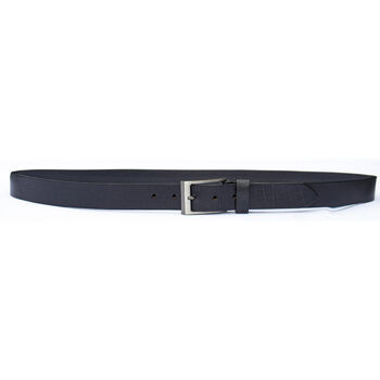 Thick Black Men's Leather Belt Distressed Finish Width '1.35 inches', 4 of 7