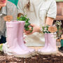 Personalised Pink Welly Boot Planters Gift Set, thumbnail 3 of 11