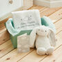 Personalised White Bunny And Shawl Christening Gift Set, thumbnail 3 of 5