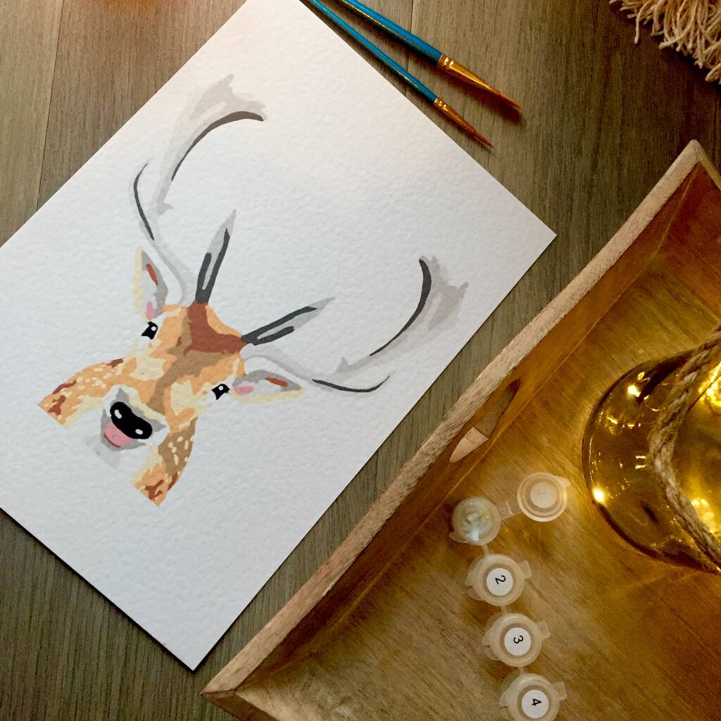 Carrot The Reindeer Painting By Numbers Kit, 1 of 3