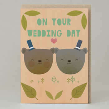 'On You Wedding Day' Bears Wedding Card, 4 of 6