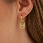 Lock Gold Color Hoop Sterling Silver Earring, thumbnail 12 of 12