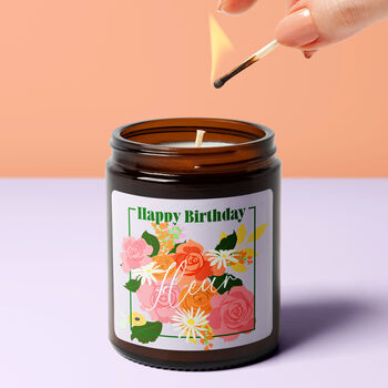 Happy Birthday Fleur Birthday Candle Gift, 2 of 6