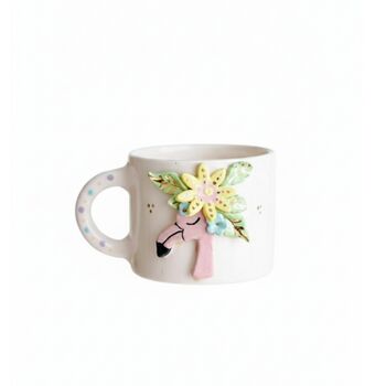 Handmade Flamingo Floral Ceramic Mug, 2 of 2