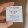 To My Daughter On Her Wedding Day Necklace – Interlocking Rings Wedding Gift, thumbnail 8 of 9