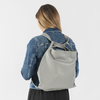 Tote Rucksack Adjustable Soft Leather Bag, 2 of 9