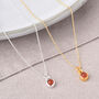 Personalised Gem Carnelian Birthstone Necklace July, thumbnail 1 of 5