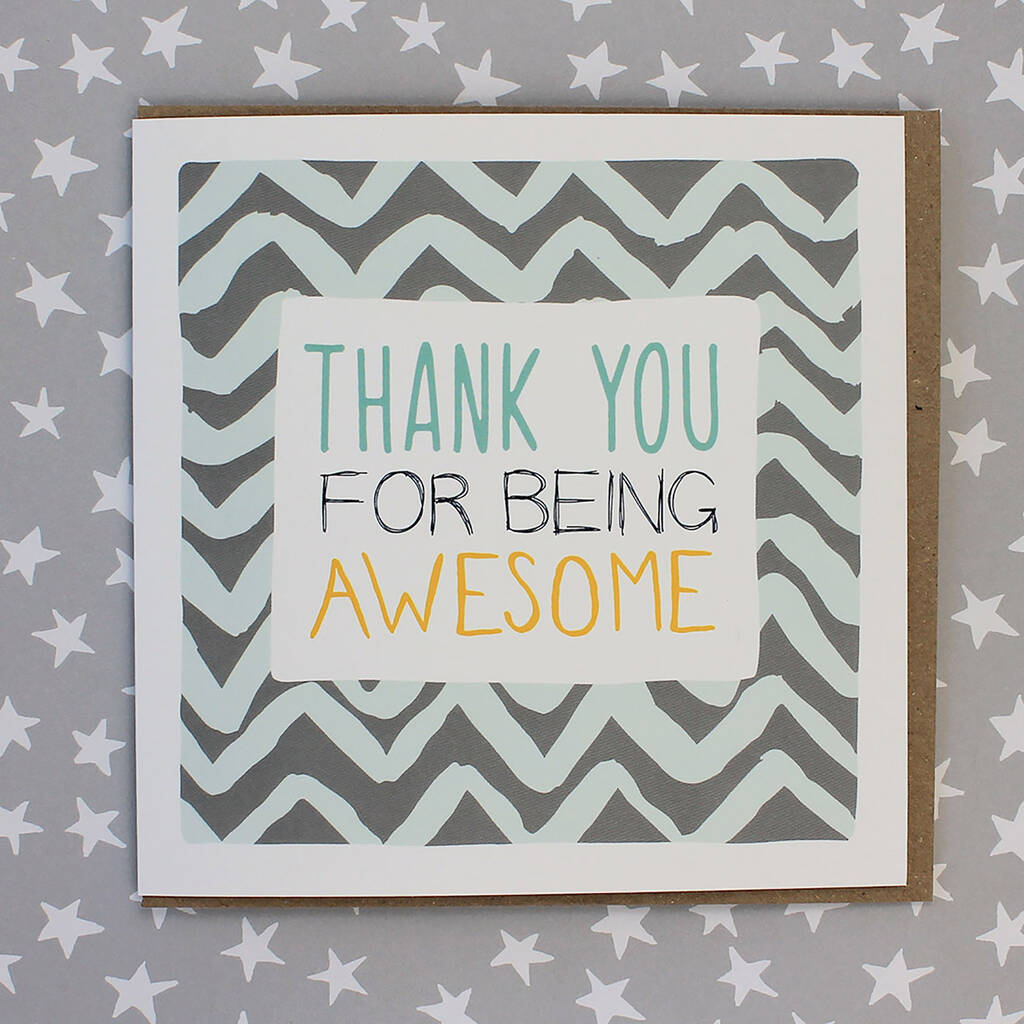 Thank You For Being Awesome Card By Molly Mae | notonthehighstreet.com