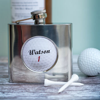 Personalised Golf Hip Flask, 3 of 5