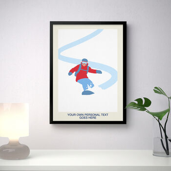 Personalised Snowboarder Print, 2 of 5
