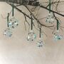 Set Of Six Green And Blue Bauble Christmas Baubles Tree Decor, thumbnail 3 of 4