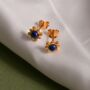 Lapis Bridal Earrings, thumbnail 2 of 5