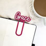 Personalised Acrylic Bookmark Custom Name Planner Clip, thumbnail 1 of 6
