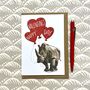 Rhino Valentine's Day Card, thumbnail 1 of 3