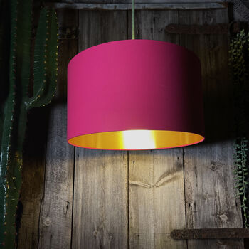 Pomegranate Lampshade With Copper Or Gold Foil Lining, 5 of 9