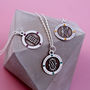 Decorative Sterling Silver Birthstone Initial Necklace, thumbnail 6 of 11