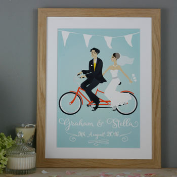 Personalised Wedding Gift Bride And Groom Print, 3 of 6