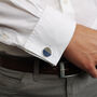 Steely Blue Cufflinks, thumbnail 3 of 6