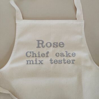 Personalised Kids Toddlers And Adults Cotton Apron, 4 of 12