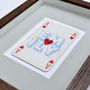 Ace Of Hearts Personalised Vintage Playing Card Print, thumbnail 4 of 7