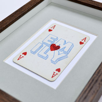 Ace Of Hearts Personalised Vintage Playing Card Print, 4 of 7