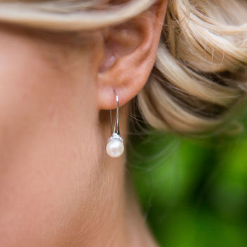 Tiara Pearl Drop Earrings, 3 of 4