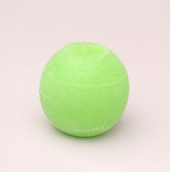 G Decor Georgia Lime Green Ombre Sphere Ball Candles, 3 of 7