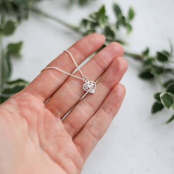 Diamond Shape Necklace, Gift For Her, 5 of 9