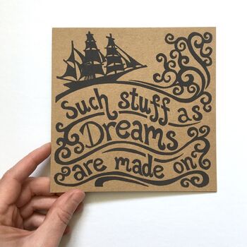 Shakespeare Quote Card, Such Stuff As Dreams…, 2 of 3