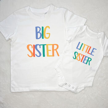 Bold Rainbow Matching Sibling T Shirt Set, 3 of 4