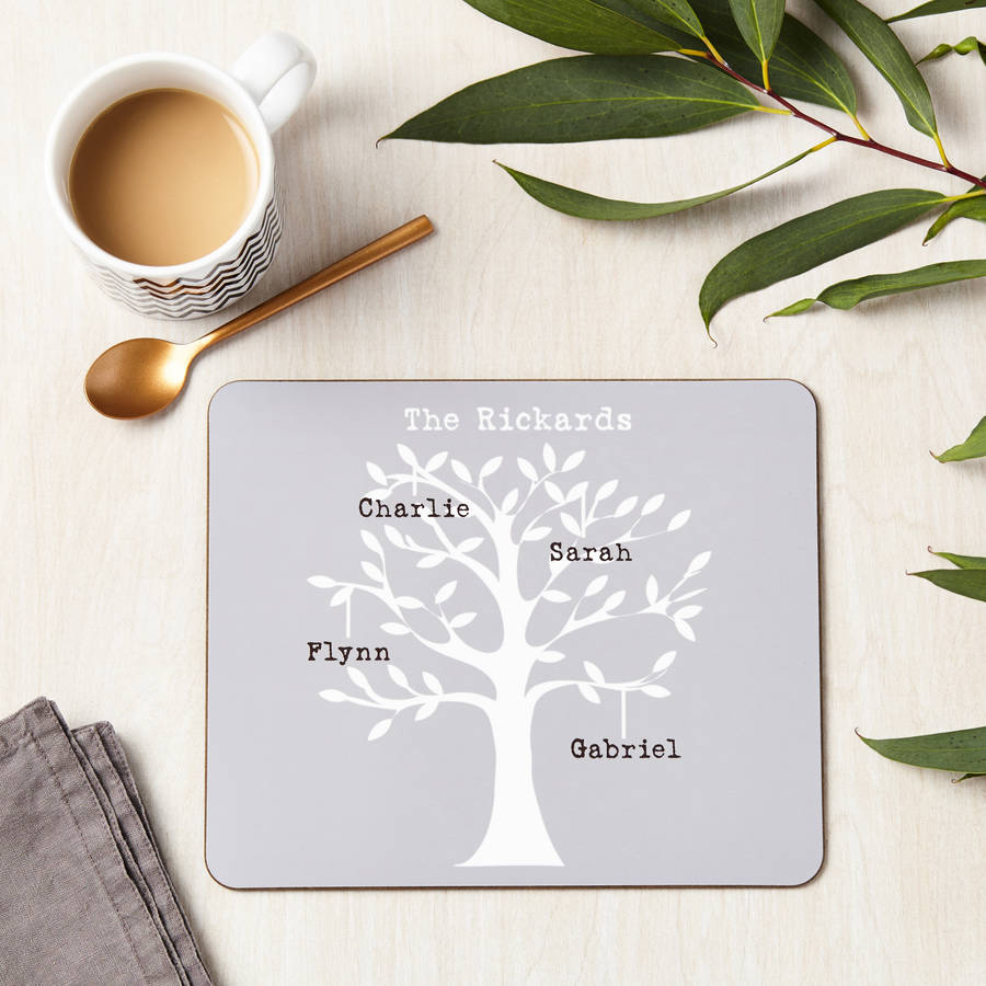 Personalised Family Tree Placemat By Tillie Mint Loves