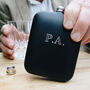Personalised Black Hip Flask, Initials, Name, thumbnail 4 of 4