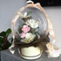Cream Artiificial Floral Balloon Arrangement, thumbnail 2 of 5