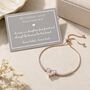 Mother And Daughter Crystal Heart Drawstring Bracelet, thumbnail 1 of 5