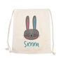 Personalised Sleeping Rabbit Cotton Nursery Bag, thumbnail 3 of 3