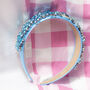 Gem Detailed Floral Headband In Blue, thumbnail 2 of 3