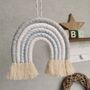 Personalised Rainbow Macrame, Grey Nursery Wall Hanging, thumbnail 4 of 11