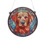 Labrador Red Stained Glass Effect Suncatcher, thumbnail 2 of 6