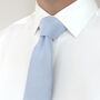 Wedding Handmade 100% Brushed Cotton Tie In Light Blue, thumbnail 3 of 10