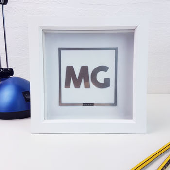 Personalised 'Chrome Effect' Initials Artwork, 5 of 8