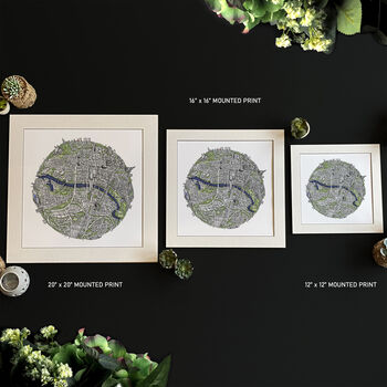 The Glasgow Globe Hand Drawn Map Print, 5 of 5